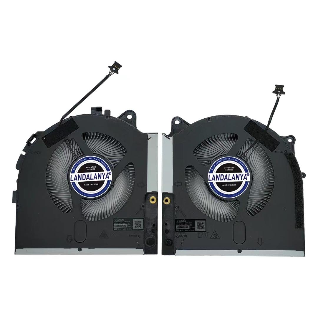 Replacement New CPU and GPU Cooling Fan for Dell Alienware M17 R5 2022 Laptop MG75091V1-C080-S9A MG75091V1-C090-S9A DC12V Fan