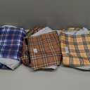 Leekalos Male Dog Diapers (3 Pack), High Absorbing Dog Belly Bands for Male Dogs, Washable Reusable Dog Male Wraps (Plaid, XX-Large)