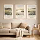 Large Christian Scripture Framed Canvas Wall Art,Vintage Bible Verse Wall Decor,Jesus Religious Art Prints,Nature Floral Landscape Artwork for Living Room,Bedroom,Church -16"x24"x3