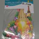 Beistle Jointed Floral Tiki Torch Photo Prop Backdrop, 4'- Beach Hawaiian Luau Wall Decoration, Summer Party Supplies Cut Out