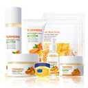 9 Pcs Turmeric Skincare Set with Moisturizing Facial Cleanser,Toner,Face Serum, Facial Cream, Eye Cream,Travel Size Lip Balm and 3 Hydrating Face Sheet Masks Skin Care Set