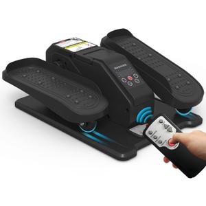 Under Desk Elliptical Machine, Electric Elliptical Leg Exerciser for Senior, Quiet and Compact Electric Seated Pedal Exerciser for Home with Monitor, Remote Control and 12 Adjustable Speeds