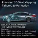 EKR Rav4 Seat Covers Custom Fit for Toyota Rav4 (Only Hybrid) 2019-2025 LE,XLE,XLE Premium,Limited,Woodland Edition, Leather Car Seat Cover Full Set for SUV,Faux Leather(Black)