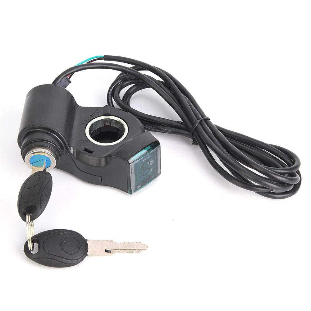 Power Switchs Handlebar Control Switch Digital Voltage Display Thumb Throttle Switchs with Key Lock Riding