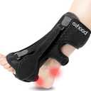 exhood Plantar Fasciitis Night Splint, Plantar Fasciitis Relief Brace, 3 Adjustable Straps Relief Brace for Foot Drop, Achilles Tendonitis & Heel Pain - Day & Night Support (Black)