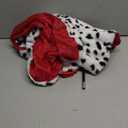 Tisancy 5 Pieces Halloween Dalmatian Shawl Set Women Faux Stole for Cosplay with 1920s Red Gloves Necklace Bracelet and Fake Stick Halloween Accessories for Adult