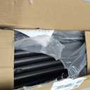 Laiensia Double Rods Garment Rack with Wheels, Clothing Rack for Hanging Clothes,4 Hooks, Multi-functional Bedroom Clothes Rack, Black