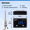 Exhaust Gas Temperature EGT Gauge 1000  Pyrometer Kit - LED Digital Display with EGT Sensor for Diesel Car Motorcycle ATV (Celsius, Blue)