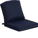 20"x21.5" Outdoor Deep Seat Patio Cushions Set of 1, Outdoor Chair Cushions Bottom Resilient Foam Filling Water-Resistant UV Resistant Weather Resistant with YKK Zippers,Midnight, 20"x21.5"x3.15";1 Set