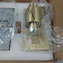 Champagne Brass Bathroom Wall Sconce - Set of 2 Modern Gold Light Sconces - Clear Glass Tube Vanity Lights - Vertical or Horizontal Mounted Dimmable Lighting Fixtures for Indoor Living Room Hallway