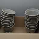 Roshtia 20 Pcs 10 Inch Hanging Baskets for Plants Large Plastic Hanging Basket Pots with Drainage Trays Self Watering Planter Pots for Outdoor Indoor Plants Flowers Garden Balcony (Grey White)