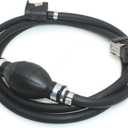 Marine Fuel Line Assembly 5/16 inch Boat Outboard Motor Fuel Line Assembly 7 Foot With Connector and Primer Bulb Compatible With Yamaha Outboard Motors