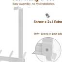 Long Over The Door Hooks Hanger with 15.75" Arms for Easier Access by Shorter, J16U, Perfectly Fits US Standard 1 3/8-inch Doors, Towel Rack Bathroom Organizer Holder, Rustproof, White