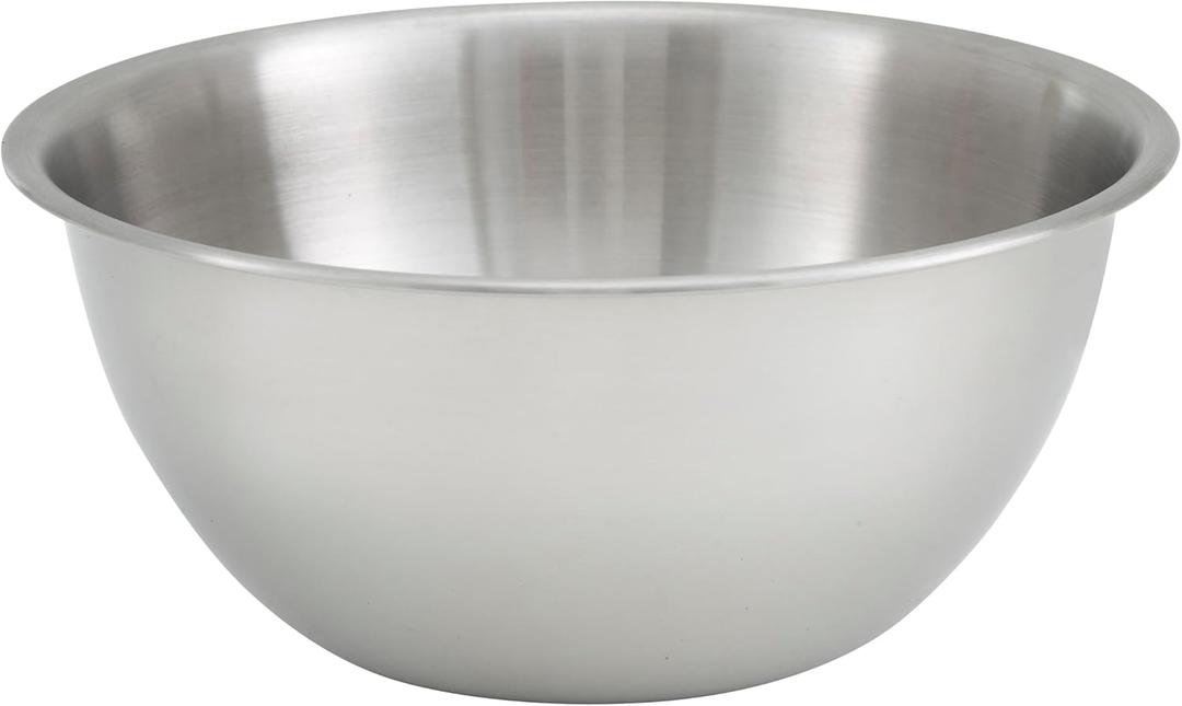 Winco 5 Quart Heavy-Duty Stainless Steel Mixing Bowl, Deep