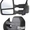 Towing Mirrors fit for 2015 2016 2017 2018 2019 2020 Ford F150 Pickup Truck LED Turn Signal Lights Temperature Sensor Heated Defrost Power Glass Foldaway 8 Pin Plug, pair