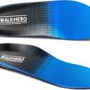 Walkhero Plantar Fasciitis Pain Relief Insoles High Arch Support Orthotic Shoes Inserts, Relieve Flat Feet and Foot Fatigue (Mens 6-6 1/2 | Womens 8-8 1/2, Blue