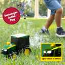 John Deere Bubble N Go Tractor, Battery Powered Bubble Blowing Toy with Real Headlights and Smart Motion Sensors