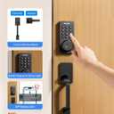 Philips Wi-Fi Smart Door Lock with Handle Set, Keypad Deadbolt for Front Door, Fingerprint Keyless Entry Door Lock with App Remote Control, IP53 Waterproof, Auto Lock, Security Easy Installation