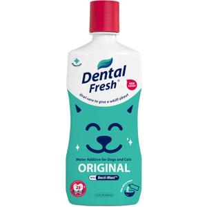 Dental Fresh Original Water Additive for Dogs & Cats, 17 Fl Oz, Daily Teeth & Breath Care to Help Freshen Breath