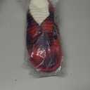 riemot Womens Furry Warm Slippers, Memory Foam Home Shoes Comfortable Closed Toe House Slipper Anti Slip Sandals Lightweight Winter Indoor Bedroom Shoe Black Red EU 40-41