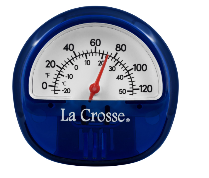 La Crosse 104-106BL Blue Analog Thermometer with Magnetic Back (2 Packs)