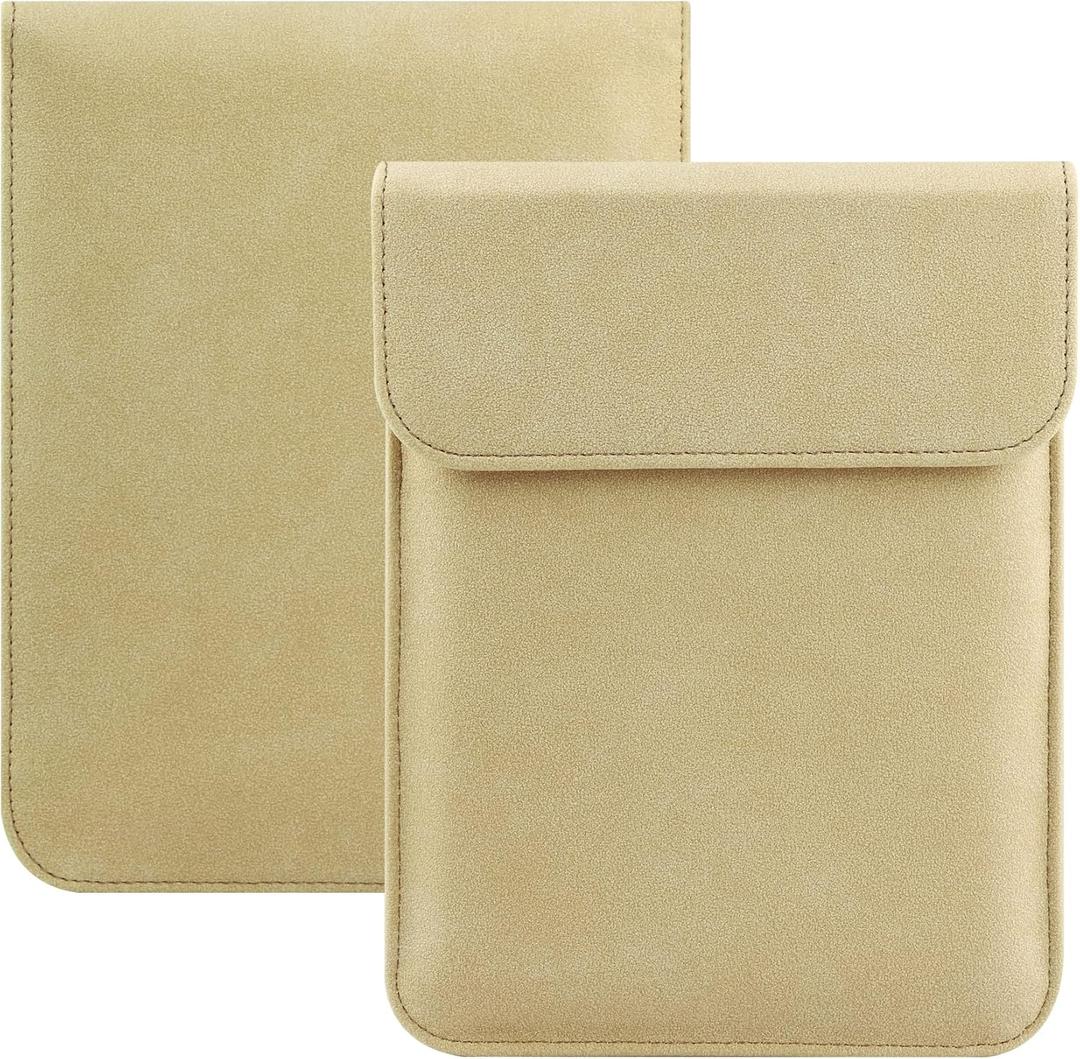 5 x Universal Sleeve Case for 6",6.8",7" Kindle Paperwhite/Colorsoft/Signature Edition 2024-2012 Sleeve Bag Pouch Cover for 6-6.8'' Kobo/Tolino/Pocketbook 6-inch ebook Reader,KQKQ (Khaki)