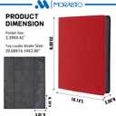 Top Loader Binder, Holds 640 Top Loaders,16 Pocket Top Loader Binders for 3" x 4" Rigid Cards,Top Loader Card Binder for Hard Plastic Top Loaders- Red