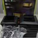 Dynaming 6 Pack Solar Post Cap Lights Outdoor, Fence Post Solar Lights Fit for 4x4 5x5 6x6 Vinyl/Wooden Posts, High Brightness Warm White SMD LED Lighting Decor for Garden Deck Patio (Black)