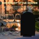 5x7 Inch Arch Acrylic Sign with Stand,15Pack Blank Arch Acrylic Table Signs with Base for DIY Wedding Table Numbers, Arched Wedding Signage, Events& Parties (Black)