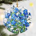 Christmas Ornaments, Dodosky 2.8in Ceramic Hanging Ornament, Xmas Decor, Christmas Tree Ornaments, Xmas Decorations for Tree, Holiday Ornament, Flower Lovers Gifts, Gifts for Couples, Best Friend