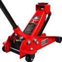 Floor Jack 3 Ton Capacity Fast Lift Service Jack Steel Heavy Duty Hydraulic Car Jack (RED)