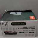 FOCUSLINE 32 Pack Plastic Wine Glasses Stemless, 12 Oz Crystal Clear Disposable Wine Cups, Reusable Plastic Wine Glasses for Parties Weddings, Shatterproof Recyclable and BPA-Free