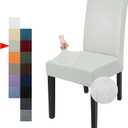 YEMYHOM 2 Packs Latest Checkered Dining Chair Slipcover Parsons Chair Furniture Protector Stretch Chair Covers for Dining Room, Restaurant, Kitchen, Party (Ivory)