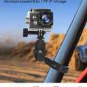 UTV Camera Mount for 1.75"-2" Roll Cage Mount - Compatible with GoPro, Mevo Start & More - Easy to Install Action Camera Accessories on Polaris RZR, Can Am - Durable Alu Alloy Made & 360 Rotation