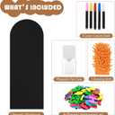 Magnetic Chalkboard for Wall, 47.2" x 18" Magnetic Arch Wall Decal Self Adhesive Blackboard Wallpaper Peel and Stick Chalk Board Wall Decal Roll for Home Playroom Classroom