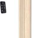 Rowenta, Tower Fan, Urban Cool Silent Tower Fan, Quiet Floor Fan for Bedroom with 3 Speeds, Oscillation, Remote Control, Timer, Black + Wood Effect, Indoor, VU6770 (Ultra Quiet Noise Level)