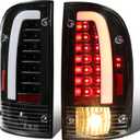 HECASA LED Tail Lights Compatible with 1995-2000 Toyota Tacoma 1998-2000 Toyota Tacoma Limited Pre Runner LED Tube Bar Replacement for TO2800116 TO2801116 8156004030 8155004030 Clear Lens