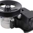 Power Steering Pump with Pulley and Reservoir for Chevrolet Colorado GMC Canyon 2004-2012, Isuzu i-280 i-350 2006, i-290 i-370 2007 2008