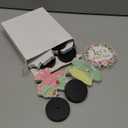 DoubleFill 6 Pcs Tea Party Table Decor Tea Party Decoration for Table Centerpieces Let's Par-Tea Wooden Standing Signs Tabletop Decor for Home Office Room Desk Party Supplies