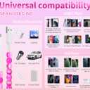 4 x SAMONPOW USB C Cable for iPhone Charger Cord 60W 2 in 1 Multi Fast Charging Cable 3.3FT Cute Beaded Phone Charger USB A to Type C/iOS Cord for iPhone 17 16 15 14 Pro Max/iPad A16/Galaxy S25 24 Pink (Red)