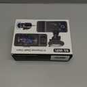 4K Dash Cam Front and Rear Inside, 3-Channel Cars Camera Dash with 170 Wide Angle, Free 64GB SD Card, 5.8GHz WiFi, Night Vision, G-Sensor, Loop Recording, Parking Monitor, USB C, Max 256GB