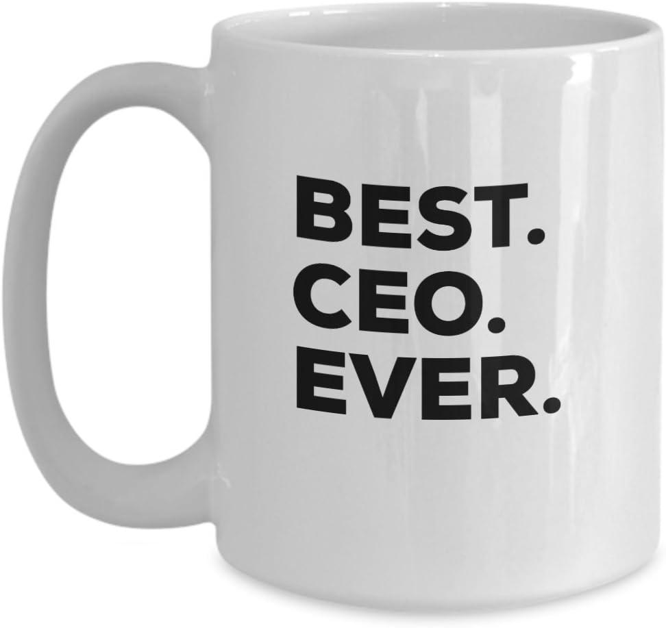 SpreadPassion CEO Mug - Coffee Cup - Funny Best CEO Ever - CEO Gifts - For Funny Present Christmas Birthday Women Men, 15 Ounces