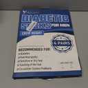 Diabetic Socks for Men, 4 Pairs Seamless Crew Socks with Non Binding, Soft Cushioned Sole Sock with Loose Top, Diabetes Sock Men for Neuropathy, lymphedema, Edema, Swollen Feet, 8-11(L)