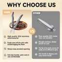 FIRE HIVE Metal Nutcracker, 304 Stainless Steel Chestnut Cutting Tool, Multi functional Dried Fruit Bottle Opener Suitable for Kitchen