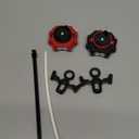 COCOFOX 2 Pack Burst Launchers, Right/Left-Spin Launcher, Gyro Launcher(Black+Red)