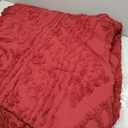 Beatrice Home Fashions Medallion Chenille Bedspread, King, Burgundy