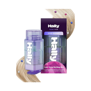 Hair Gem Pen for Girls – 240 StickOn Hair Gems & Stamper Tool – Hair Jewels Kit for Kids, Festivals, School, Christmas, Parties, Weddings – Easy to Apply & Remove – Hair Accessories by Hally Hair