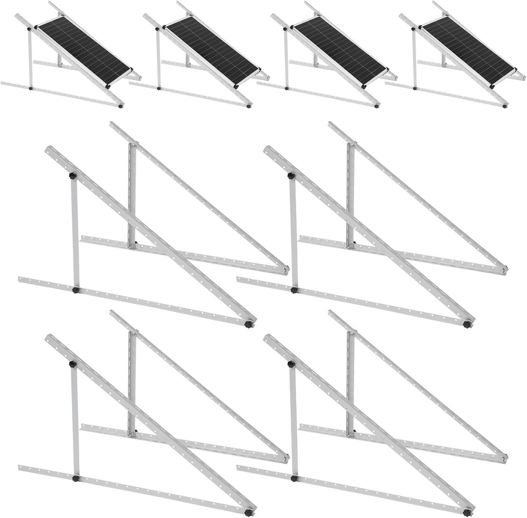 45 Inch 4 Sets Solar Panel Mounting Brackets Kit 0-90 Adjustable Solar Panel Tilt Mount Brackets for 100-400W Panels Windproof for Roof,RV,Ground,Boat and Off-Grid. (4Sets)