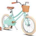 JOYSTAR Girls Bike for 2-12 Years Old Toddlers and Kids, 12" 14" 16" 18 20" Retro Style Kids Bike with Training Wheels, 18 20 Inch Children Bicycle with Kickstand