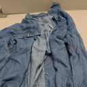 Mens Button Up Shirts Long Sleeve Button Down Shirts with Two Pockets Work Shirts for Men (Blue,XL)